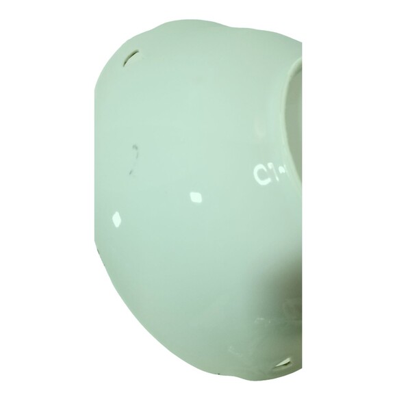 Vintage White Gold 9" Serving Bowl Fruit Design Yellow Plum Flowers Decorative - Picture 4 of 5